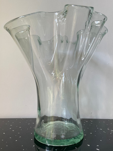 Clear glass hand blown - clear,