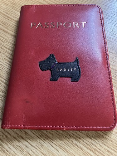 Radley red leather passport - radley,