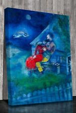 Marc Chagall The Lovers wall art, mounted canvas print ready to hang