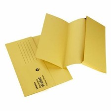 Yellow Document Wallets made from 100% Recycled Manilla100% Recyclable x50 