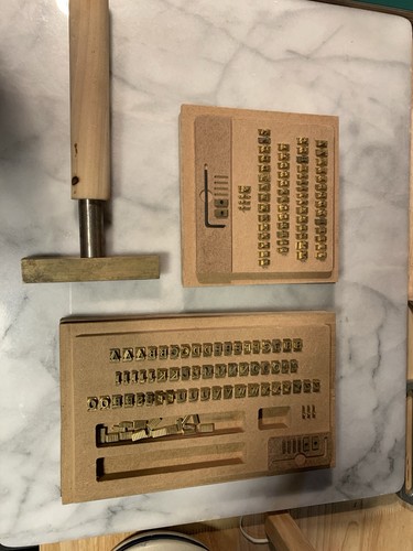Brass letters for - brass, bookbinding