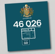 British Rail Class 46 Locomotive Fridge Magnet 46026 - Gateshead Cab side number