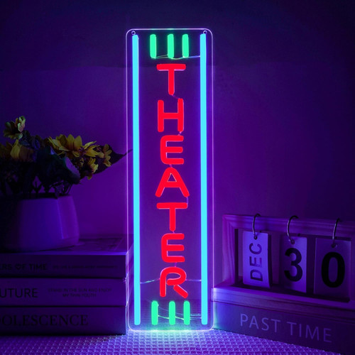 Theater neon sign dimmable - dimmable, led