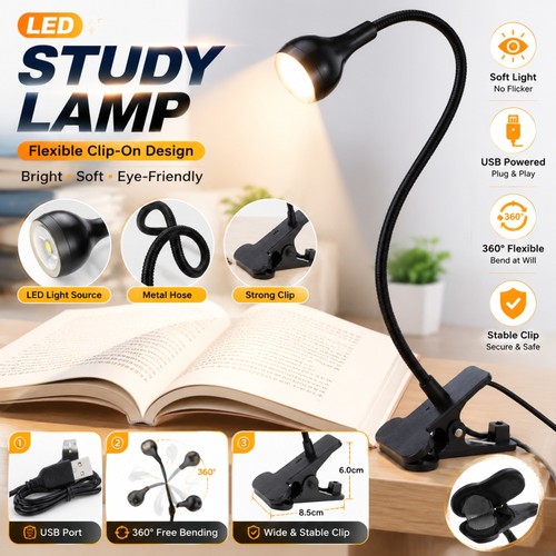 Usb led clip lamp flexible - usb,
