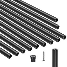Staircase Balusters 51 Pack 32 In Aluminum Spindles with Screws/Rail Caps