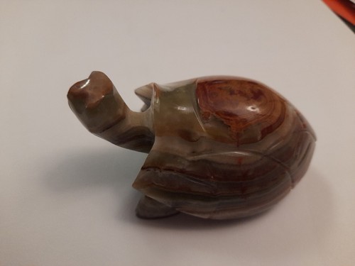 Onyx carved tortoise figurine - onyx,