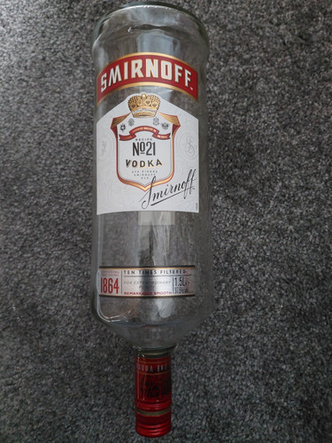 Smirnoff vodka empty glass - vodka, empty glass