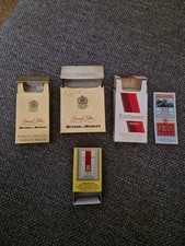 1990s Rare Benson & Hedges Packet Bundle incl Embassy & Red Band Matches Box