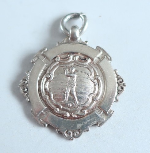 Vintage silver fob medal - silver,
