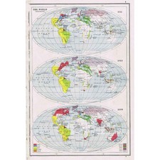 Antique Map 1920 - The World