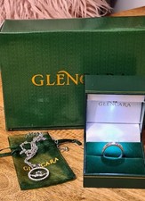 "GLENCARA" ~ LADIES 10K WHITE & ROSE GOLD CLADDAGH HEART 5MM BAND RING ~SOULMATE