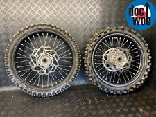 Kawasaki KXF250/450 2006-2018 Used genuine oem 19" + 21" Black wheel set WR094