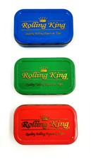 Rolling King Metal Tobacco Stash Storage Tin - 1oz or 2oz