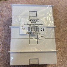 Pack of 5 x 35mm deep Appleby Two Gang Dry Lining Boxes