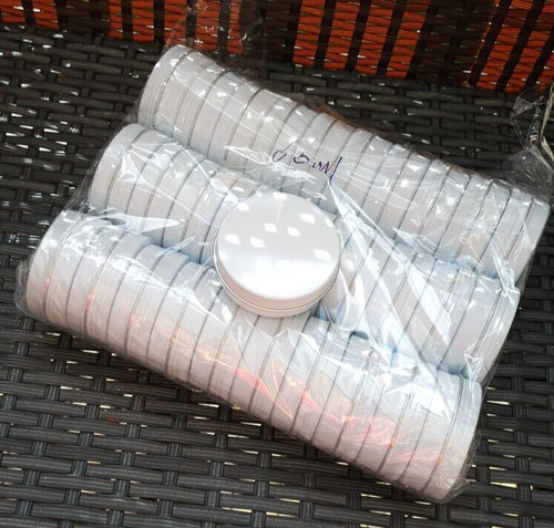 60ml round white tin storage - 60ml,