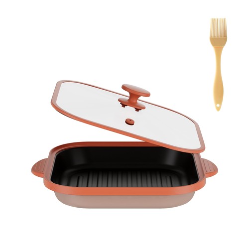Microwave grill pan with - microwave, glass