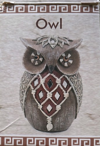 Owl ornament mirror - ornament, glass