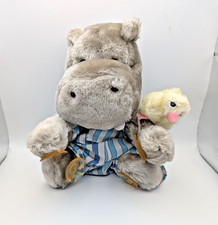 Vintage Silentnight Hippo Plush with Duck 1987