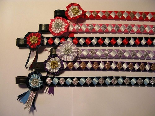 Velvet covered browband - velvet, with