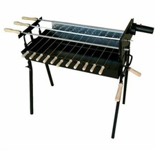 Cypriot Charcoal Rotisserie Barbecue Kebab Grill Foukou BBQ & Motor - Extra Wide