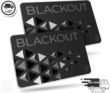 Blackout RFID Blocking Card 2 Pack Ultra Thin Anti Theft Bank Protector Free P&P