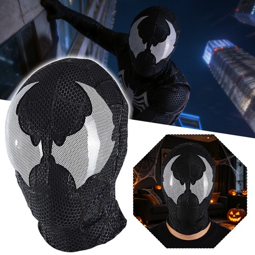 Black venom spider man - spider-man, mask