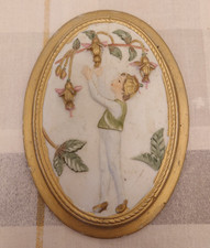 Vintage 1988 Collection Alexander Fine Porcelain Flying Fairy Wall Plaque