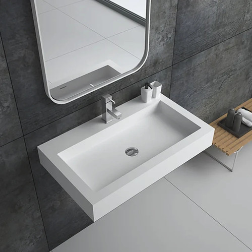 Wall hung bathroom basin sink - wall,