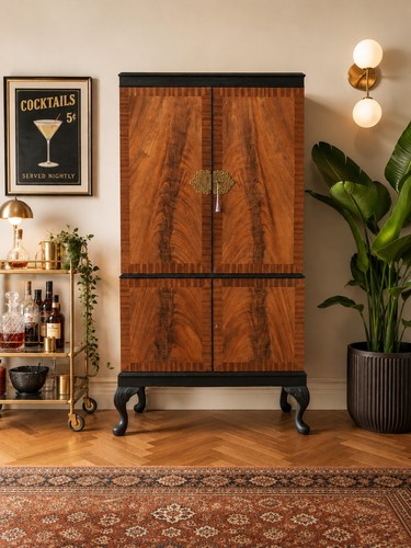 Vintage dark grey handpainted - dark,