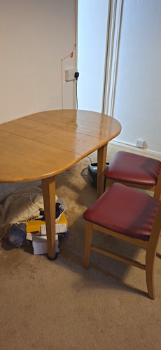 Oval gold wood - wood, extendable