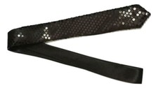 Unisex Tie Satin Sequinned Glitter sparkly Party Plain Fancy Dress Magic Show