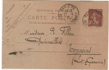 Postal Stationery France, 1925. Paris to Tonneins.    