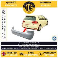 REAR BUMPER PRIMED- VW GOLF MK6 2009-2013 H/B NOT GOLF PLUS- INSURANCE CERTIFIED