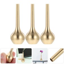3Pcs Brass Tiny Vase Desktop