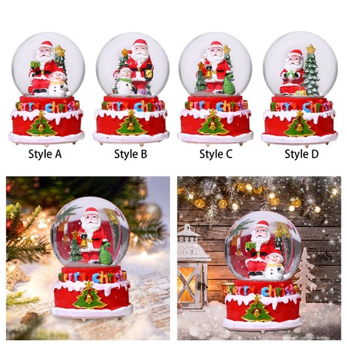 Christmas lighted snow globes - snow,