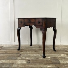 Antique Early 18th C. Oak Lowboy / Side Table / Hall Table