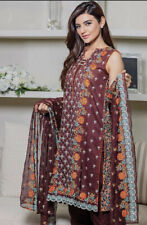 100% ORIGINAL Al-KARAM 3pc Heavy Emb Cambric Suit & Emb Chifon Dupata. UNSTITCH