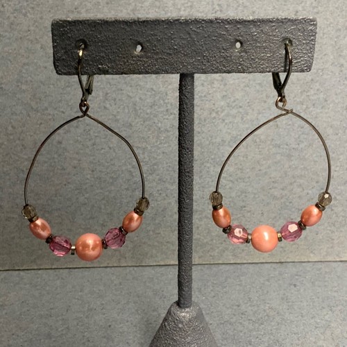 Dangle pierced hoop earrings - hoop,