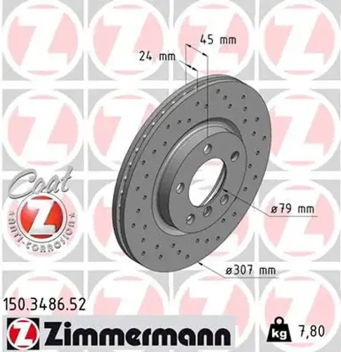 Brake disc internally - 2x,
