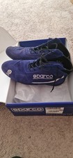 Sparco Slalom Race Karting boots, blue Suede - FIA Motorsport Approved till 2032