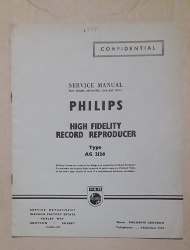 Philips model ag2126 hi fi - philips,
