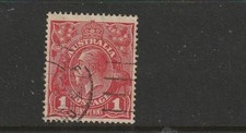 STAMPS AUST KGV  1d  RED