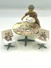 Vintage Dolls House Table & 2