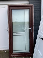 Upvc Rosewood Full Glass Door