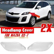 2x Front Headlight Lampshade Lens Shell Cover Clear Set For Mazda CX-7 2007-2012