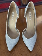 Deep 7 silver heels shoes size 6