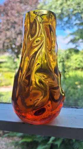Whitefriars amber vase.