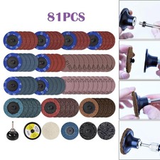 81PC 2" 50mm R-Type  Roll Lock Quick Change Discs Die Grinder Wool Sanding Pads