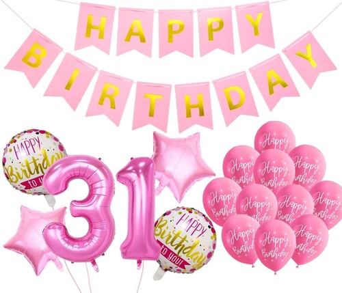 Pink 31st birthday decorations - pink,