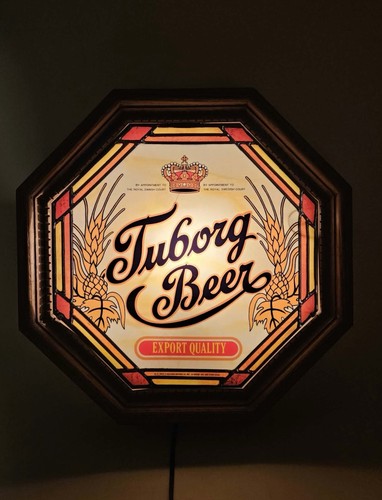 Vintage tuborg beer lighted - vintage,